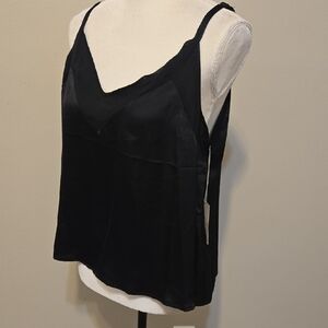 Elegant Black Spaghetti Strap Women's Top